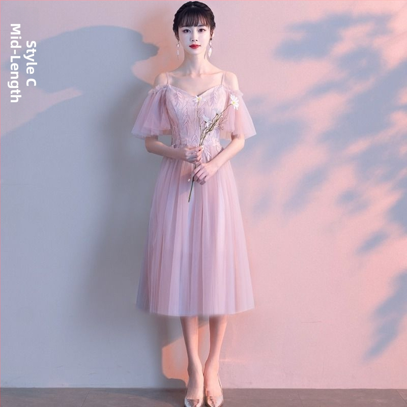 Pruutneitside kleit, pikk, A-liin, varrukateta, Chenille-Spandex kangas naistele