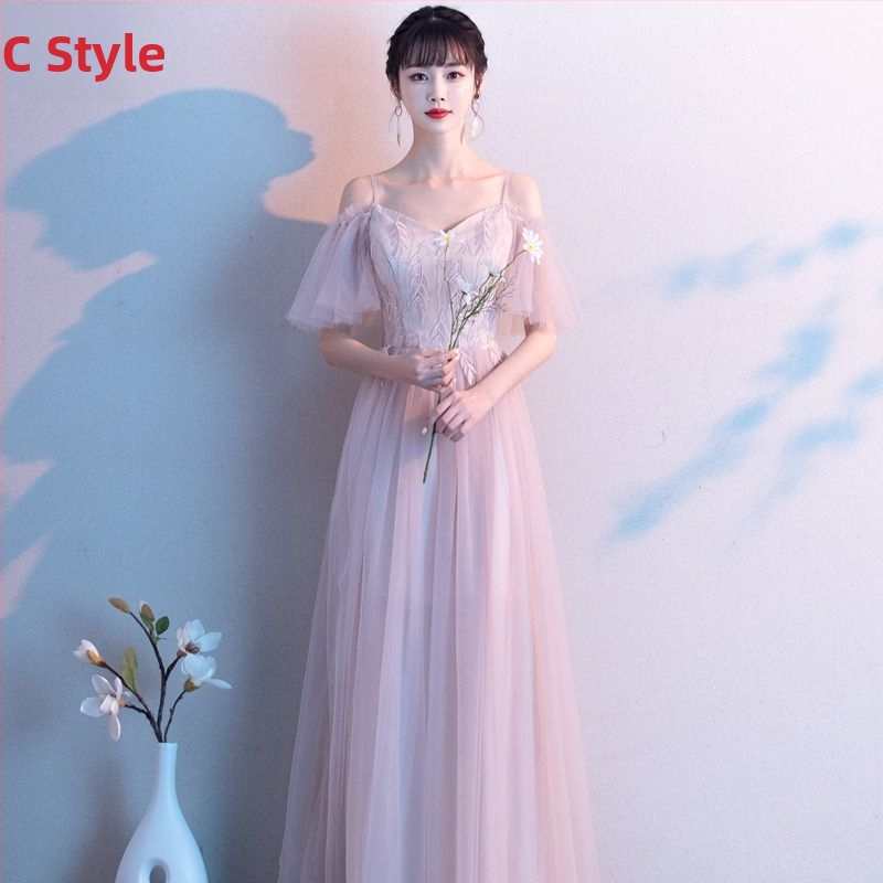 Pruutneitside kleit, pikk, A-liin, varrukateta, Chenille-Spandex kangas naistele