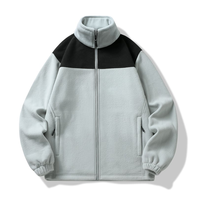 Polārfleksa jaka ar vienkrāsainu rakstu, iekšpuse no polārfleksa, anti‑statiska, 100% kašmīrs, universāla, ziemas un rudens sezonai