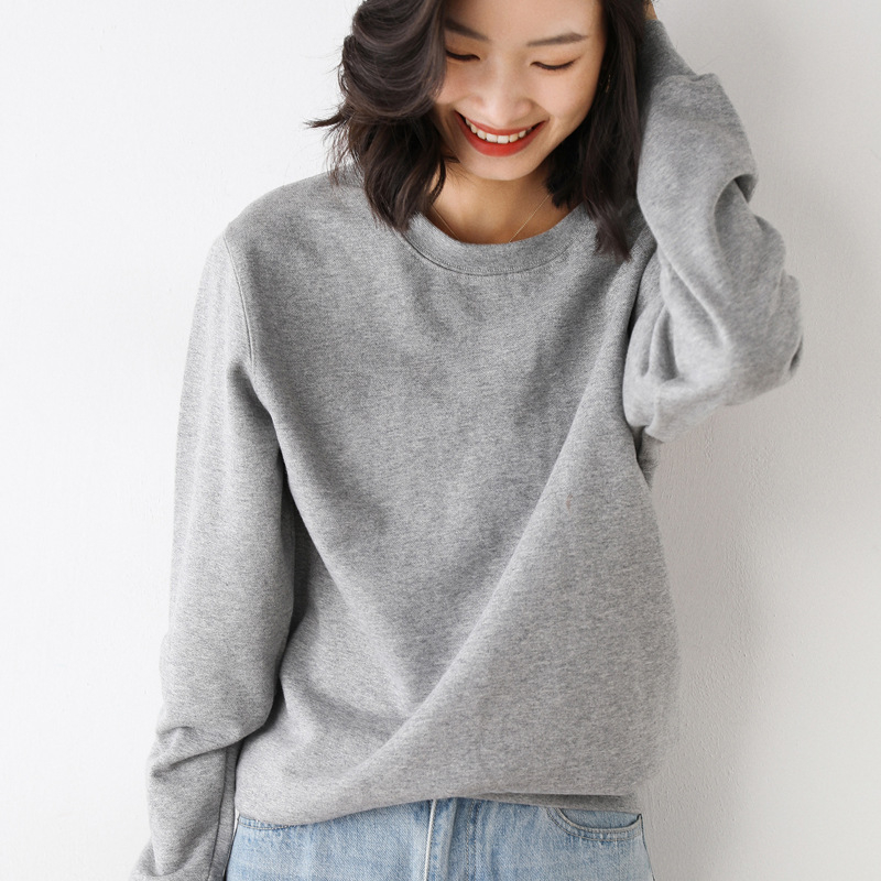 Unisex pamučni sweatshirt, okrugli izrez, dugi rukav, širok kroj, 95% pamuk+