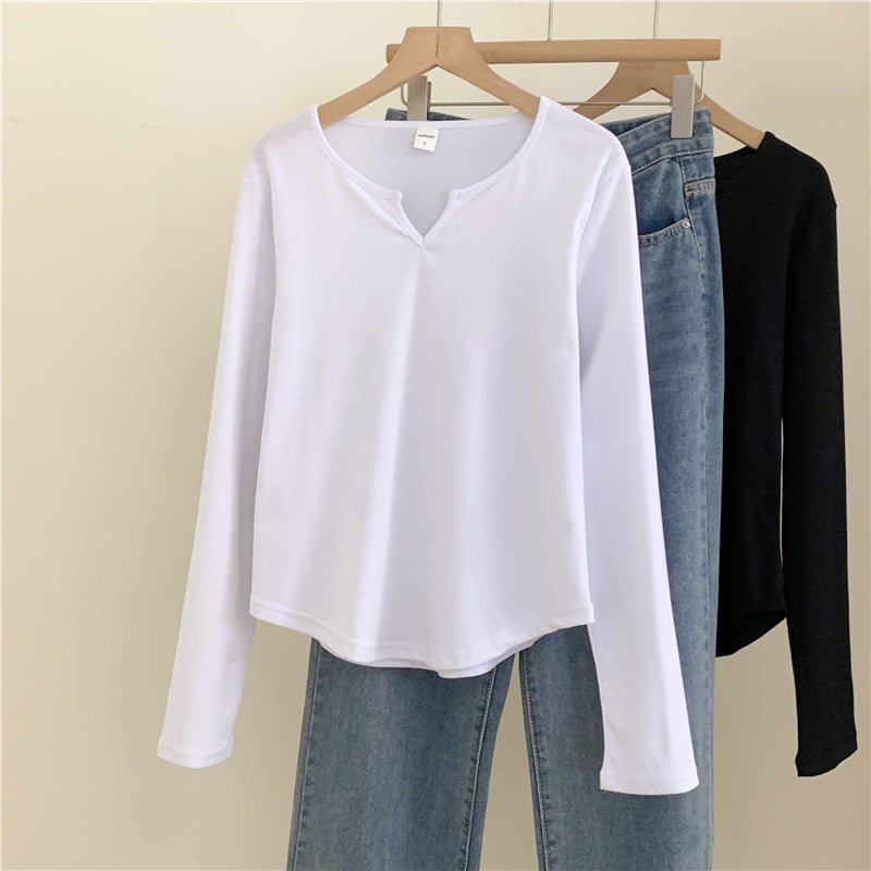 Krekliņš ar polo apkakli, garas piedurknes, slaida silueta, 90-95% kokvilna