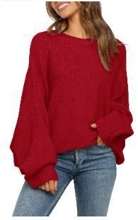 Kapucnis bat-szárnyú kötött pulóver, kerek nyakkal, 3D textúra, közepes vastagság