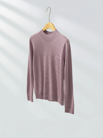 Sievietes biezi vilnas džemperis ar pus augstu apkakli, 95% vilna, rudens 2024