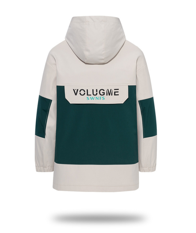 Meeste talvekapuutsiga jope fleecevoodriga, vaba lõige, ees tõmblukk, tuulekindel