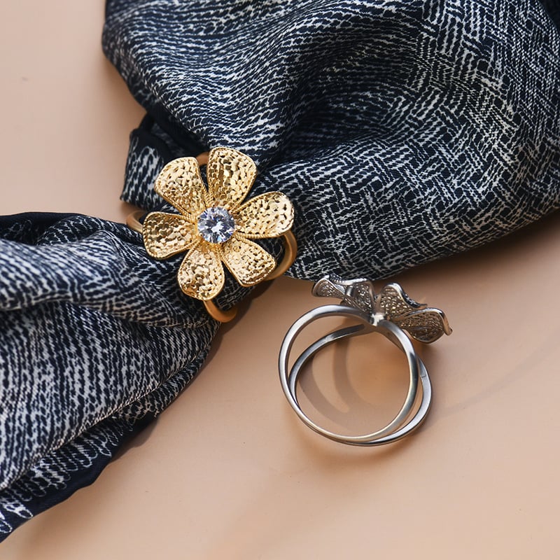 Обков за колан за палто и шал – сплав, матов финиш, женски минималистичен стил, циркониево вграждане, електроплакиран