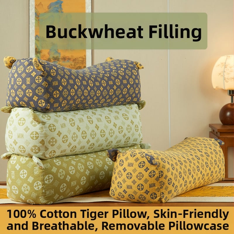 Tiger Buckwheat nyakpárna, U-formájú, 0.55-1.0 kg, poliészter huzat