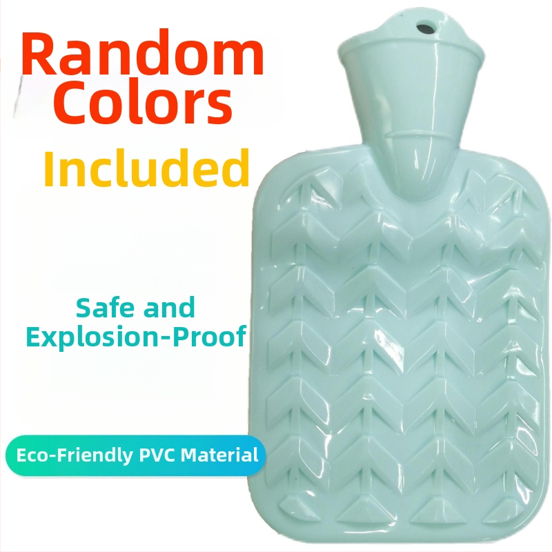 Ūdens piepildāms karstā ūdens pudeles ar imitētā truša pūka pārklājumu, stiprināts PVC iekšējais slānis, apkure ar ūdens piepildi, karsta un auksta izmantošana