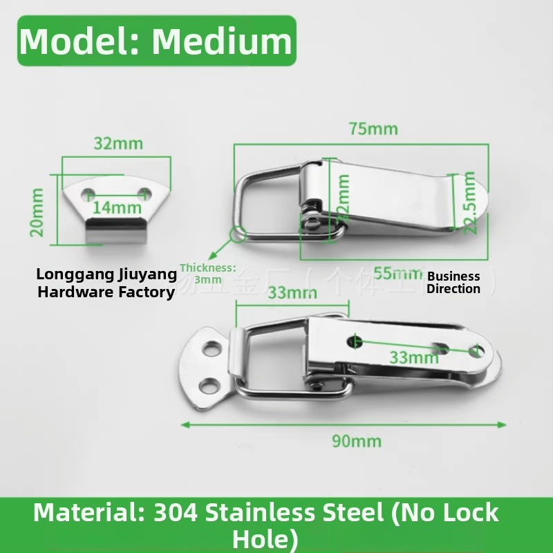 Duckbill sprādze no nerūsējošā tērauda instrumentu kastēm, 150 g, ar izdruku logotipu, pielāgošana pieejama