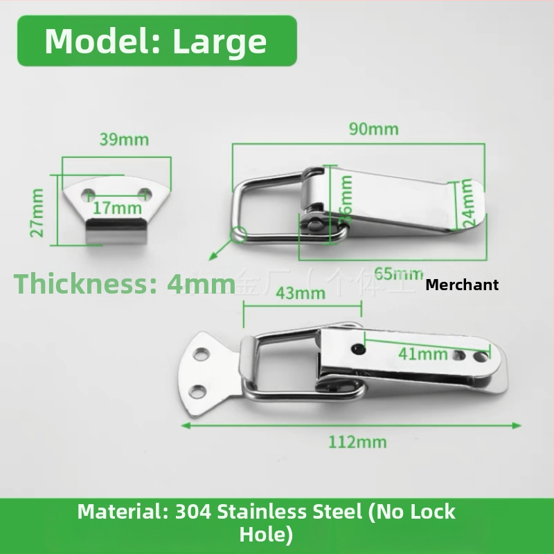 Duckbill sprādze no nerūsējošā tērauda instrumentu kastēm, 150 g, ar izdruku logotipu, pielāgošana pieejama