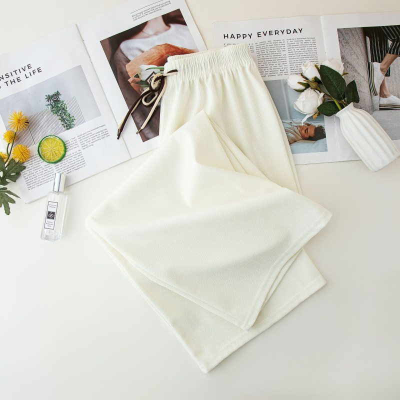 Corduroy casual pants για γυναίκες, ψηλόμεσα, χαλαρή γραμμή, μικροελαστικότητα, φθινοπωρινό-χειμερινό 2025