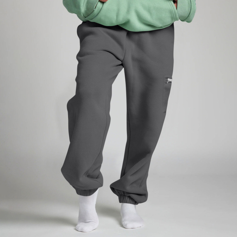 Γυναικεία παντελόνια με ίσια γραμμή, φλις επένδυση, πυκνός πολυεστέρας, ελαστική μέση, ρετρό casual στυλ