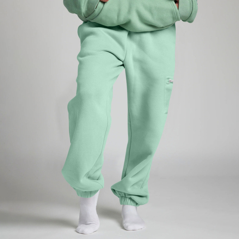 Γυναικεία παντελόνια με ίσια γραμμή, φλις επένδυση, πυκνός πολυεστέρας, ελαστική μέση, ρετρό casual στυλ