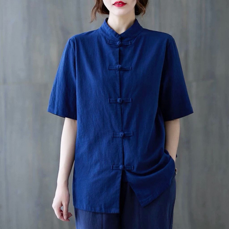 Unisex Tang tērps Tai Či praksei, Zen iedvesmots kokvilnas audums, galvenā auduma sastāvs 90–95% kokvilnas; sekundārā sastāvdaļa 30–50%