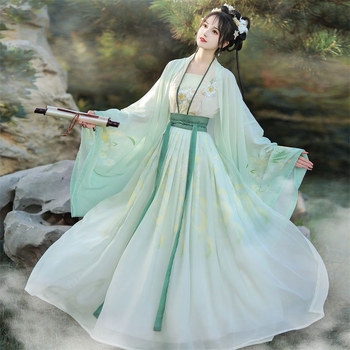 Hanfu sievietes vidukļa pliseēta svārki, Song stila oriģināls, Polyethylene Fiber + Spandex (70–80%), vasara 2023