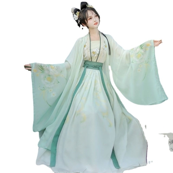 Hanfu sievietes vidukļa pliseēta svārki, Song stila oriģināls, Polyethylene Fiber + Spandex (70–80%), vasara 2023