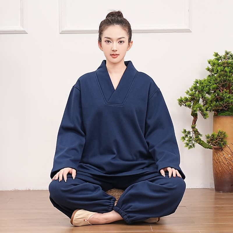 Vīriešu meditācijas komplekts no Chenille auduma ar flīsa oderi, brīvs piegriezums, rudens-ziemas sezona (50–70% Spandex)