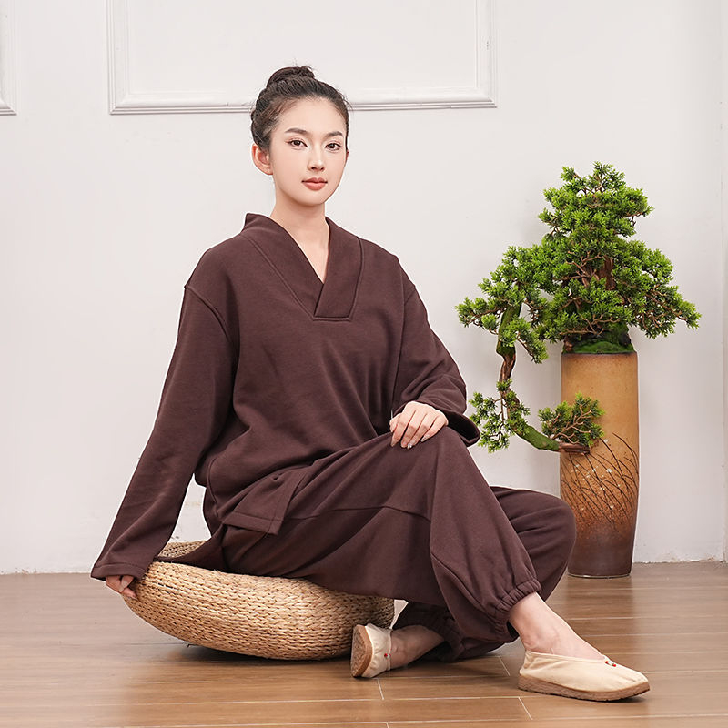 Vīriešu meditācijas komplekts no Chenille auduma ar flīsa oderi, brīvs piegriezums, rudens-ziemas sezona (50–70% Spandex)