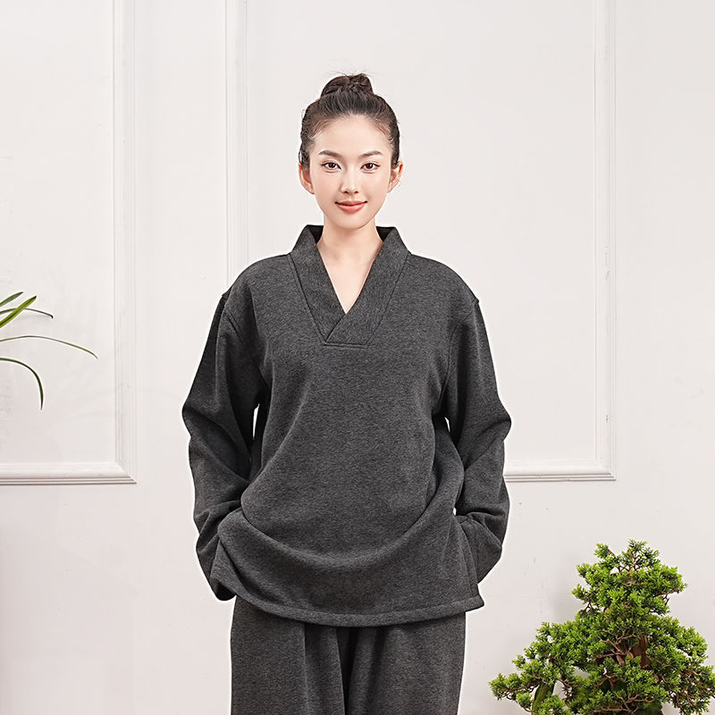 Vīriešu meditācijas komplekts no Chenille auduma ar flīsa oderi, brīvs piegriezums, rudens-ziemas sezona (50–70% Spandex)