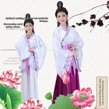 Hanfu stila sieviešu skatuves deju kostīms, Gabardine audums, 90-95% poliester, modelis YWY1002, vasara 2023