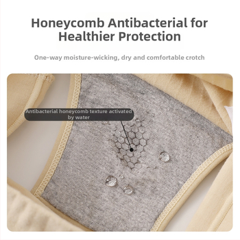 Sievietēm triālnie biksītes ar augstu vidukli no kokvilnas, vēdera atbalsts, antibakteriālas, bezšuvju, galvenais audums 95% kokvilna, starplika 100% kokvilna