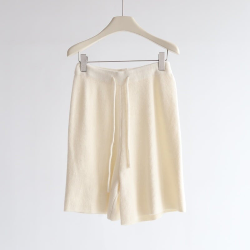 Корейски стил: трикотажни широки панталони с райета и висока талия, вълнен трикотаж, средна дължина