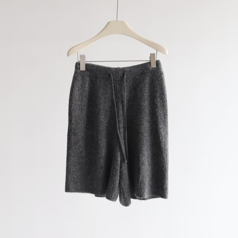 Корейски стил: трикотажни широки панталони с райета и висока талия, вълнен трикотаж, средна дължина