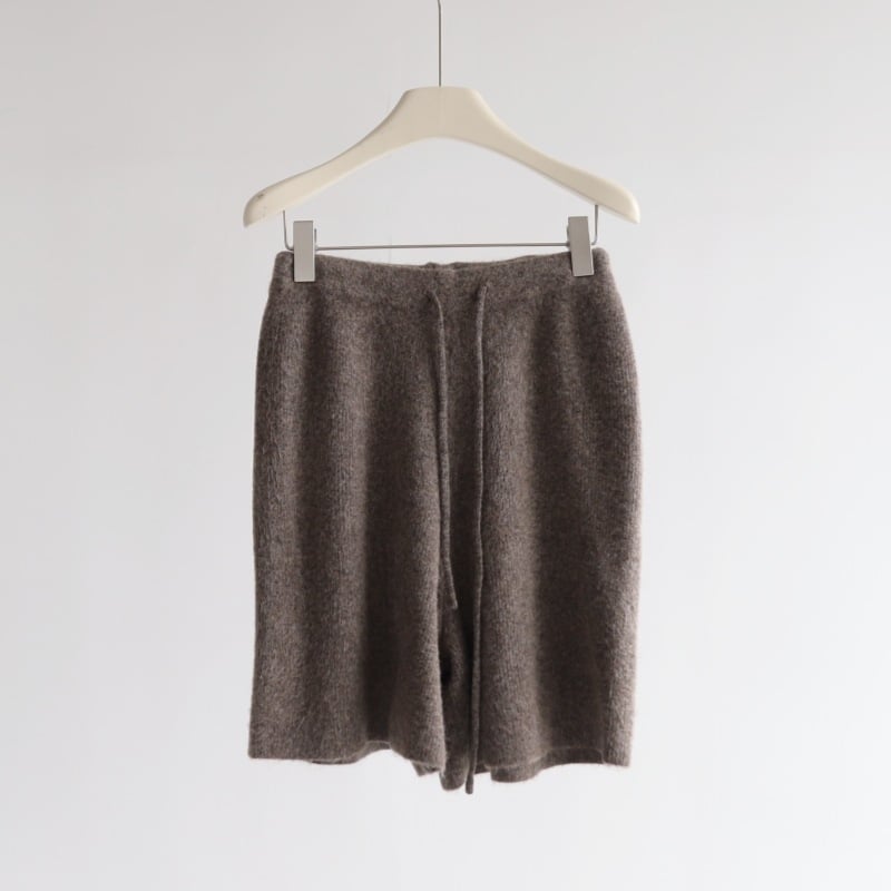 Корейски стил: трикотажни широки панталони с райета и висока талия, вълнен трикотаж, средна дължина