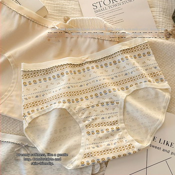 Sieviešu kokvilnas apakšveļa – vidējā jostas vieta, elpojošs adīts audums, garāks starpenes oderes, 100% kokvilnas oderes