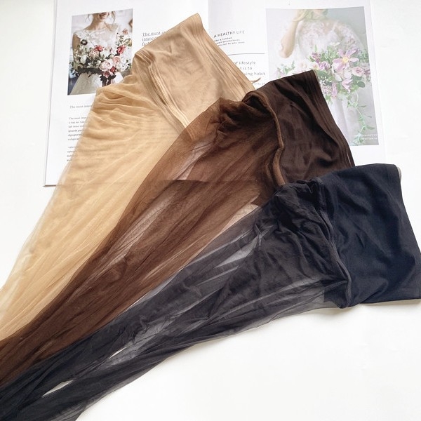 Damske mrežaste hulahopke ultra-tanke bezšivne prozirne, viscose core-spun 30–50% za oblikovanje