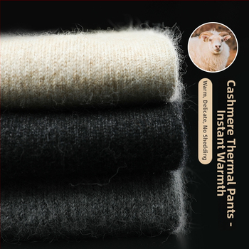 Bezšivne termoske legice s visokim strukom od kašmira, 100% kašmir, gusta tkanina 251-300 g/m², unisex