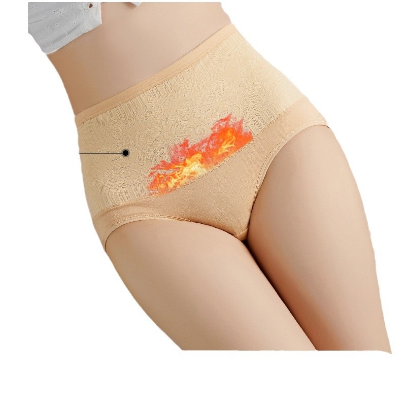 Sieviešu augsta josta kokvilnas apakšveļa, elpojoša, vēdera kontrole