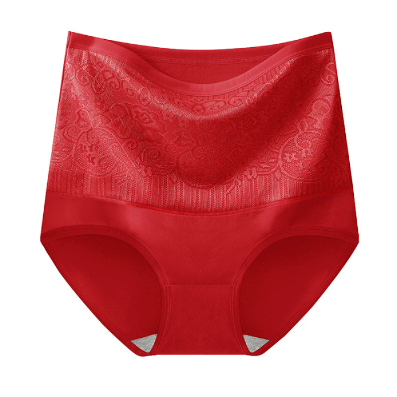 Sieviešu augsta josta kokvilnas apakšveļa, elpojoša, vēdera kontrole