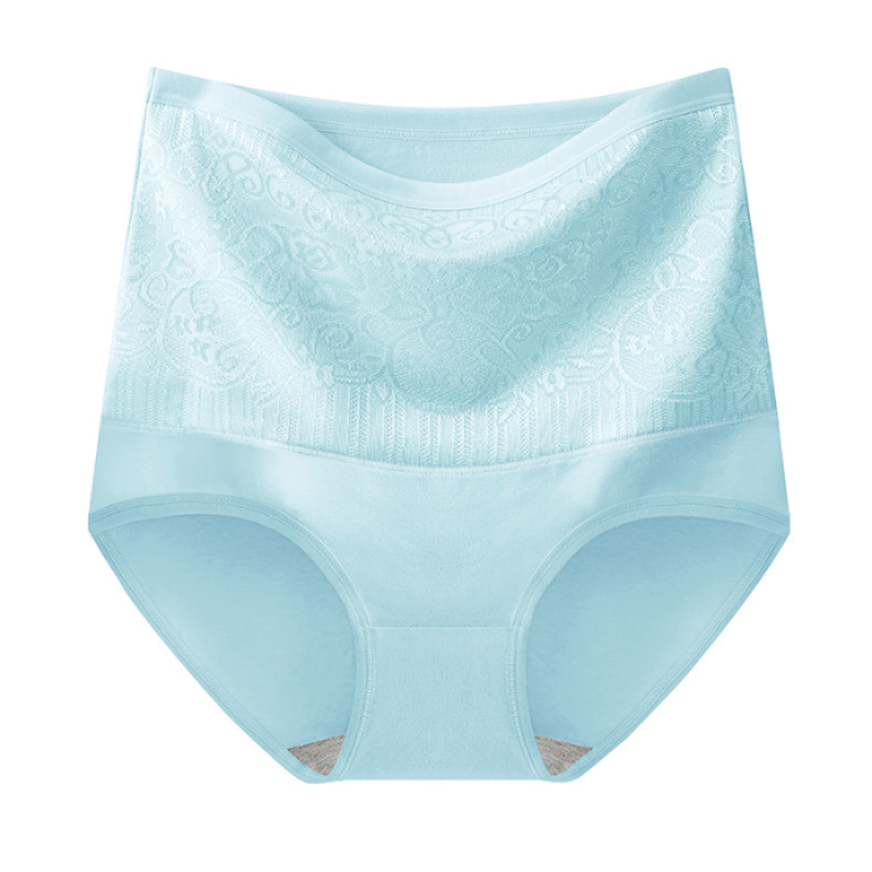 Sieviešu augsta josta kokvilnas apakšveļa, elpojoša, vēdera kontrole