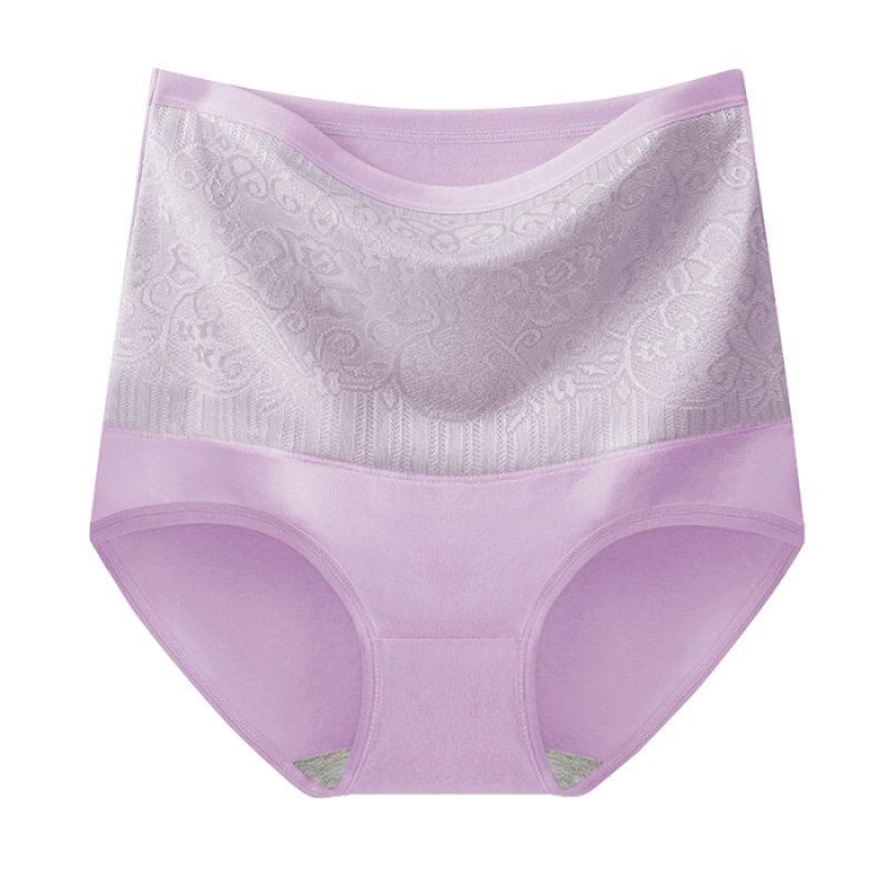 Sieviešu augsta josta kokvilnas apakšveļa, elpojoša, vēdera kontrole