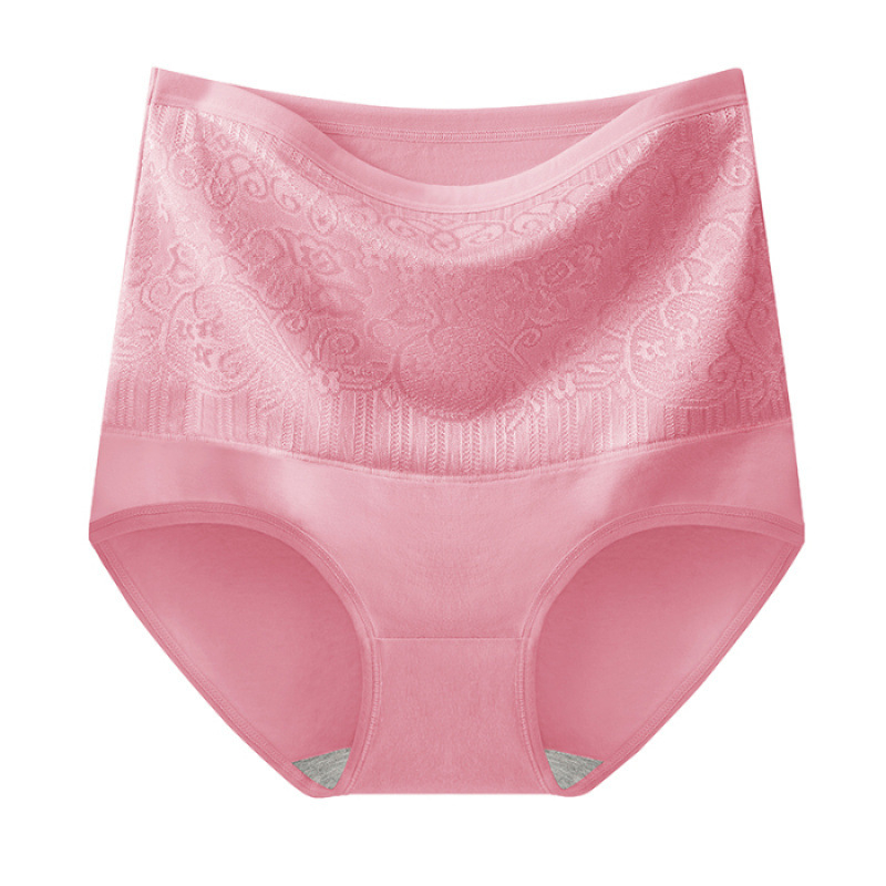 Sieviešu augsta josta kokvilnas apakšveļa, elpojoša, vēdera kontrole