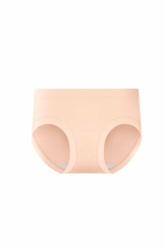 Sievietēm bezšuvju kokvilnas biksītes, vidukļa vidējais, elpojošas, antibakteriālas, 100% kokvilnas oderējums