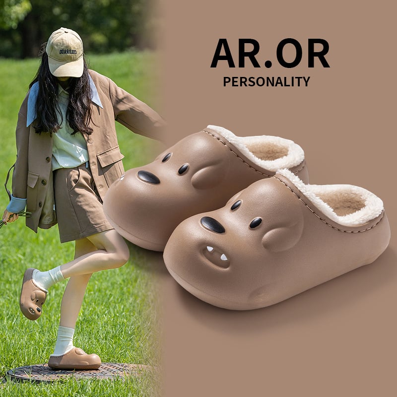 Домашни пантофи EVA с памучно вътрешно и EVA подметка, карикатура стил (Външен материал: EVA; Вътрешен материал: памук; Подметка: EVA; Форма на пръста: кръгла; Стил: карикатура)