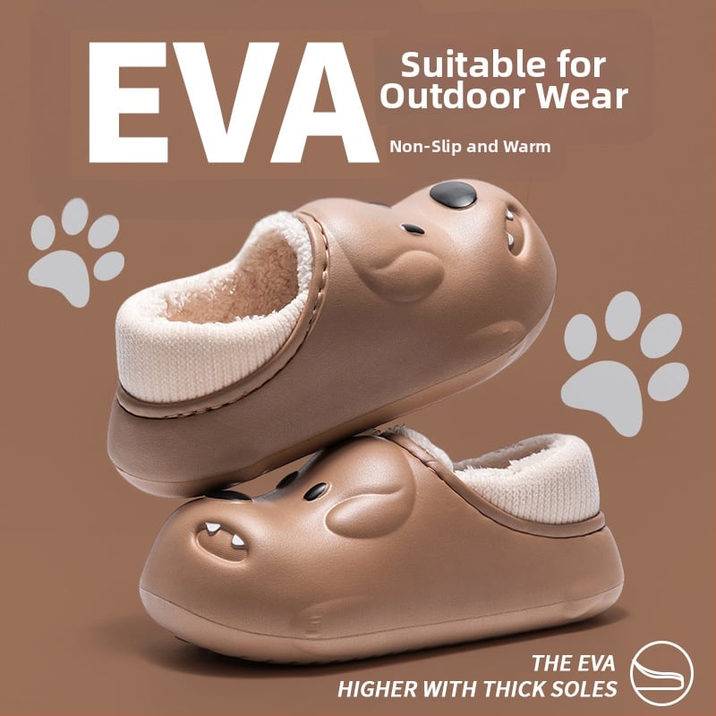 Домашни пантофи EVA с памучно вътрешно и EVA подметка, карикатура стил (Външен материал: EVA; Вътрешен материал: памук; Подметка: EVA; Форма на пръста: кръгла; Стил: карикатура)