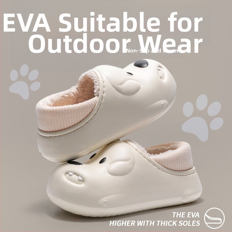 Домашни пантофи EVA с памучно вътрешно и EVA подметка, карикатура стил (Външен материал: EVA; Вътрешен материал: памук; Подметка: EVA; Форма на пръста: кръгла; Стил: карикатура)