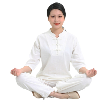 Sieviešu Zen jogas komplekts no Slub kokvilnas — 95% kokvilnas vai vairāk, bez gludināšanas, pavasaris 2024