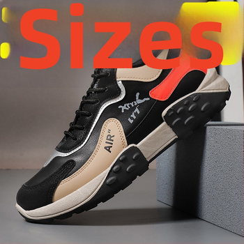 Vyriniai kasdieniai sportbačiai su blokų raštu, viršus iš sintetinės odos, EVA vidpadis, injekciniais forma padas, raišteliai