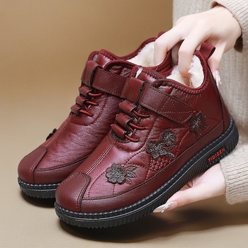 Moterys žieminiai sniego batai, su fliso pamušalu šilumai, atsparūs vandeniui, neslidus padas, Velcro užsegimas.