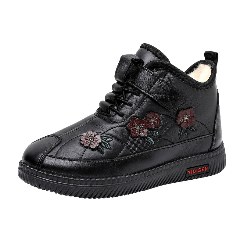 Moterys žieminiai sniego batai, su fliso pamušalu šilumai, atsparūs vandeniui, neslidus padas, Velcro užsegimas.