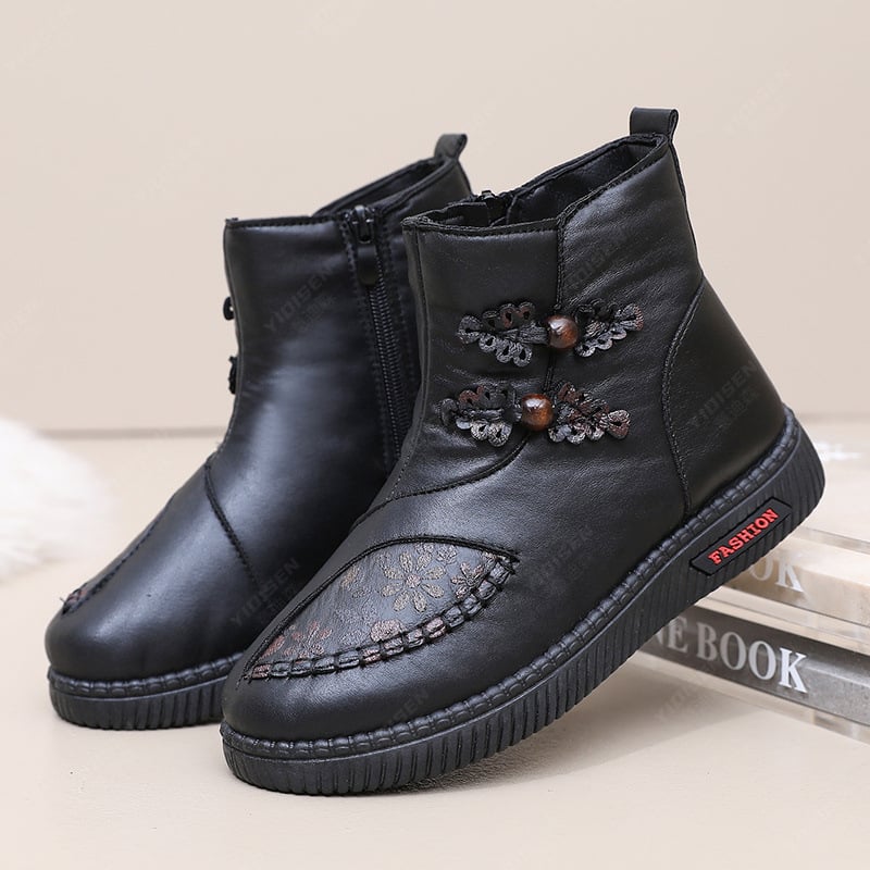 Moterys žieminiai sniego batai, su fliso pamušalu šilumai, atsparūs vandeniui, neslidus padas, Velcro užsegimas.