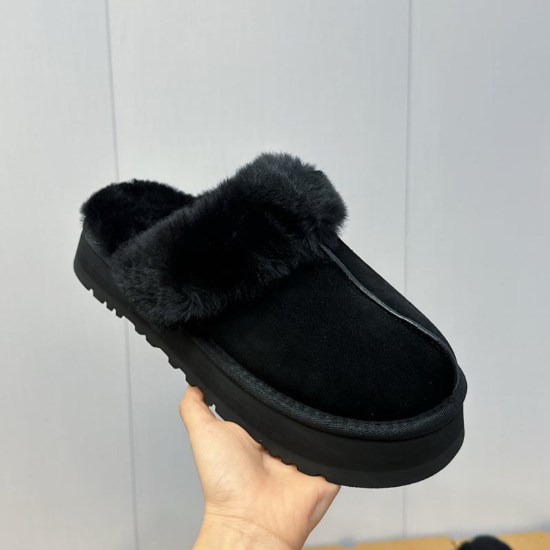 Домашни чехли с вълнена подплата, закрити пръсти, набук горна част, EVA подметка, звезден мотив