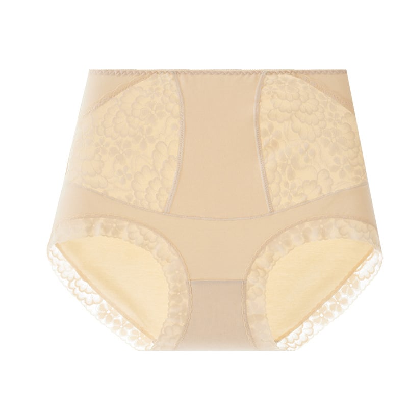 Sieviešu augsta vidukļa neilona biksītes ar vēdera kontroli un gūžu pacelšanu, kokvilnas oderējums starp intīmām zonām