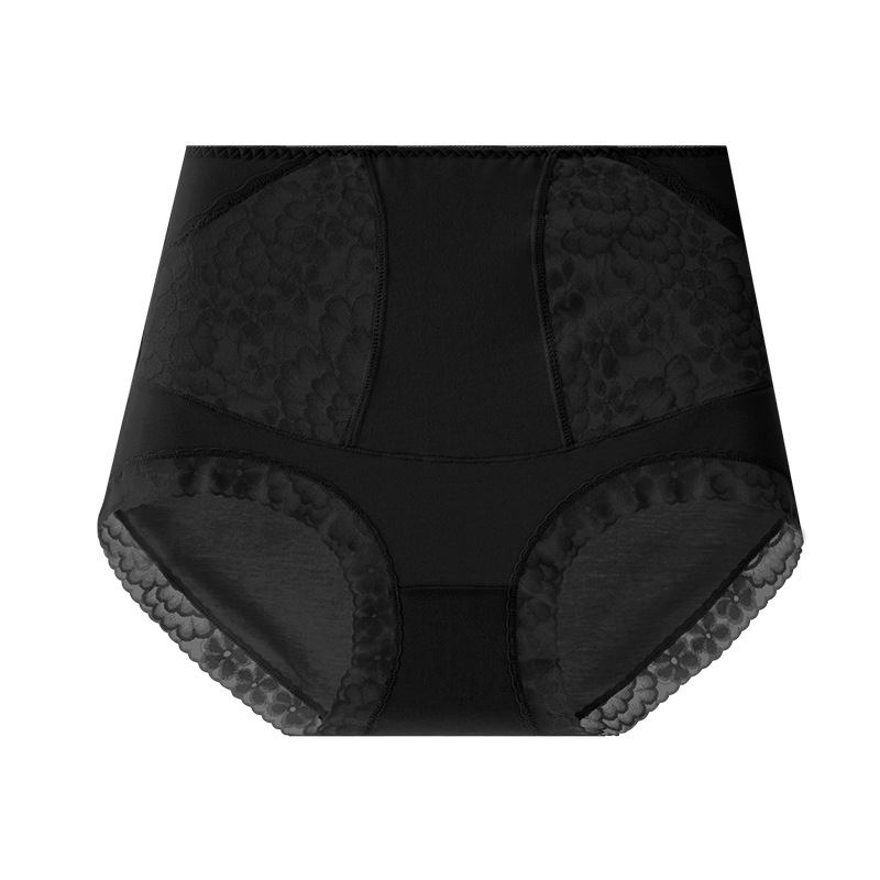 Sieviešu augsta vidukļa neilona biksītes ar vēdera kontroli un gūžu pacelšanu, kokvilnas oderējums starp intīmām zonām