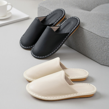 Sandale Baotou din piele de vită, partea superioară din piele de vită de primă calitate, talpă din tendon de vițel, antiderapante, respirabile, pentru uz interior