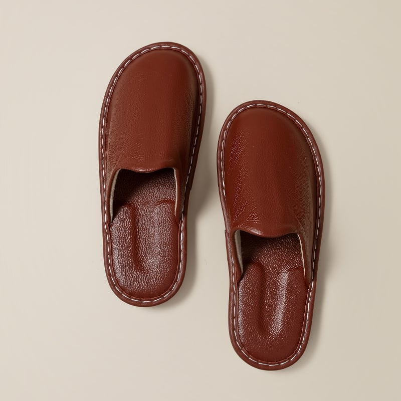 Sandale Baotou din piele de vită, partea superioară din piele de vită de primă calitate, talpă din tendon de vițel, antiderapante, respirabile, pentru uz interior