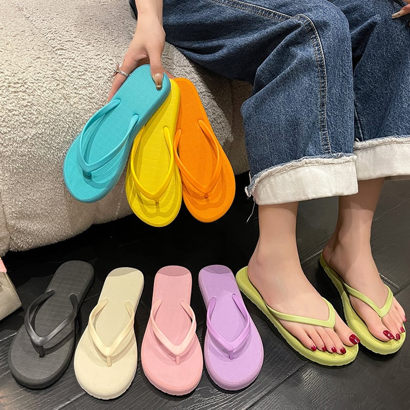 Ženske flip-flop sandale za ljeto – jednostavan jednobojni dizajn za plažu